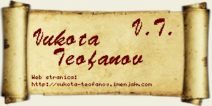 Vukota Teofanov vizit kartica
